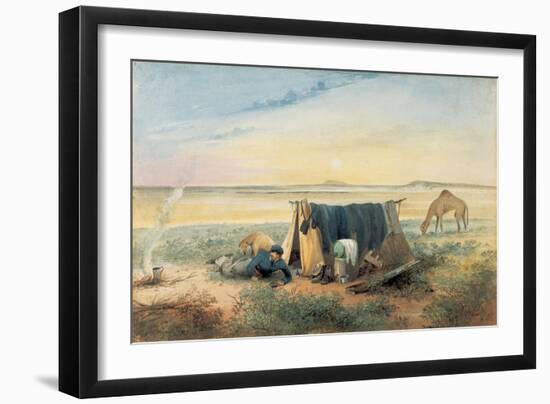 Invalid's Tent, Salt Lake 75 Miles North-West of Mount Arden, 1846-Samuel Thomas Gill-Framed Giclee Print