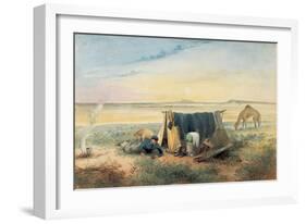 Invalid's Tent, Salt Lake 75 Miles North-West of Mount Arden, 1846-Samuel Thomas Gill-Framed Giclee Print