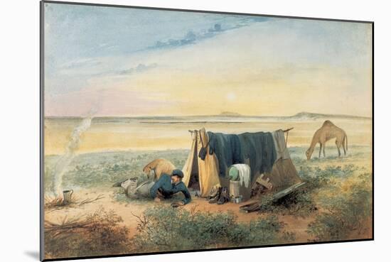 Invalid's Tent, Salt Lake 75 Miles North-West of Mount Arden, 1846-Samuel Thomas Gill-Mounted Giclee Print