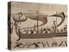 Invasion Fleet, Bayeux Tapestry, France-Walter Rawlings-Stretched Canvas