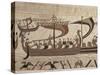 Invasion Fleet, Bayeux Tapestry, France-Walter Rawlings-Stretched Canvas