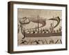 Invasion Fleet, Bayeux Tapestry, France-Walter Rawlings-Framed Photographic Print