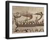 Invasion Fleet, Bayeux Tapestry, France-Walter Rawlings-Framed Photographic Print