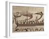 Invasion Fleet, Bayeux Tapestry, France-Walter Rawlings-Framed Photographic Print