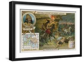 Invasion of the Huns under Attila, 444-null-Framed Giclee Print