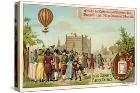 Invention of the Hot Air Balloon by the Montgolfier Brothers, France, 1783-null-Stretched Canvas