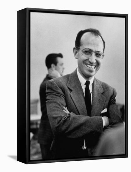 Inventor of the Polio Vaccine Dr. Jonas E. Salk Posing for a Picture-Al Fenn-Framed Stretched Canvas