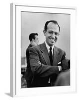 Inventor of the Polio Vaccine Dr. Jonas E. Salk Posing for a Picture-Al Fenn-Framed Premium Photographic Print