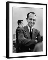 Inventor of the Polio Vaccine Dr. Jonas E. Salk Posing for a Picture-Al Fenn-Framed Premium Photographic Print