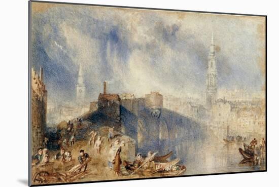 Inverness, from across the River Ness-J. M. W. Turner-Mounted Giclee Print