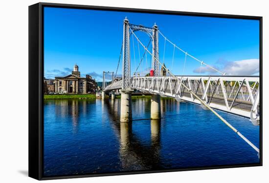 Inverness Suspension Bridge Scotland UK-matthi-Framed Stretched Canvas