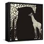 Inverse Giraffe Animal Camouflage-Gepard-Framed Stretched Canvas