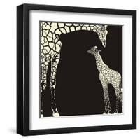 Inverse Giraffe Animal Camouflage-Gepard-Framed Art Print