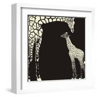 Inverse Giraffe Animal Camouflage-Gepard-Framed Art Print