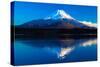 Inverted Image of Mt.Fuji - the Blue Sky-shihina-Stretched Canvas