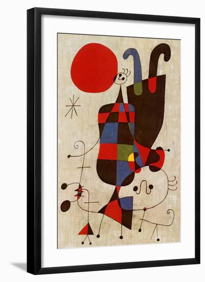 Inverted Personages-Joan Miro-Framed Art Print