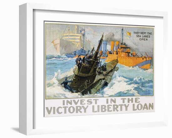 Invest in the Victory Liberty Loan Poster-L.a. Shafer-Framed Giclee Print