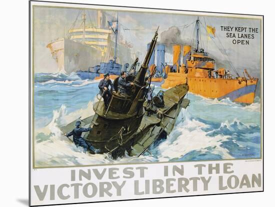 Invest in the Victory Liberty Loan Poster-L.a. Shafer-Mounted Giclee Print