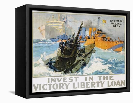 Invest in the Victory Liberty Loan Poster-L.a. Shafer-Framed Stretched Canvas