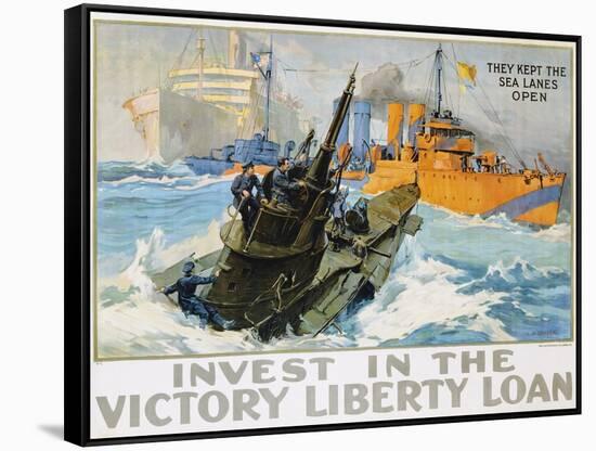 Invest in the Victory Liberty Loan Poster-L.a. Shafer-Framed Stretched Canvas