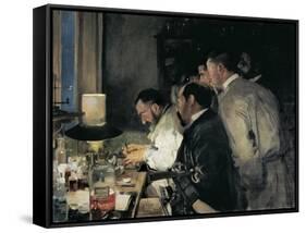 Investigation or Doctor Simarro at His Laboratory-Joaquín Sorolla y Bastida-Framed Stretched Canvas