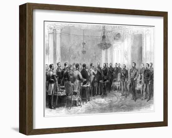 Investiture of Marshal Macmahon with the Spanish Order of the Golden Fleece, 1875-null-Framed Giclee Print