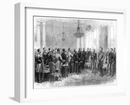 Investiture of Marshal Macmahon with the Spanish Order of the Golden Fleece, 1875-null-Framed Giclee Print