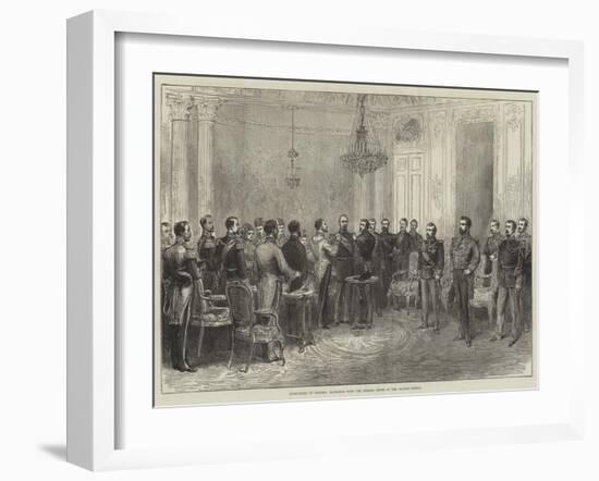 Investiture of Marshal Macmahon with the Spanish Order of the Golden Fleece-null-Framed Giclee Print