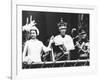 Investiture of Prince Charles at Caernarvon Castle with Queen Elizabeth and Prince Philip, 1969-null-Framed Photographic Print