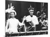 Investiture of Prince Charles at Caernarvon Castle with Queen Elizabeth and Prince Philip, 1969-null-Mounted Photographic Print