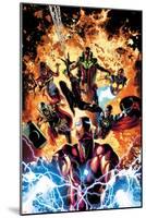 Invincible Iron Man No. 11 Cover Art Featuring: Ms. Marvel, Vision, Nova, Falcon Cap and More-Mike Deodato-Mounted Poster