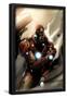 Invincible Iron Man No.33 Cover: Iron Man Standing-Salvador Larroca-Framed Poster