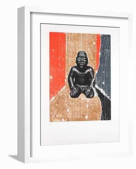 Invisible Room Nº10, 2019 (Woodcut and Silkscreen)-Guilherme Pontes-Framed Giclee Print