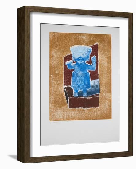 Invisible Room Nº4, 2019 (Woodcut and Silkscreen)-Guilherme Pontes-Framed Giclee Print