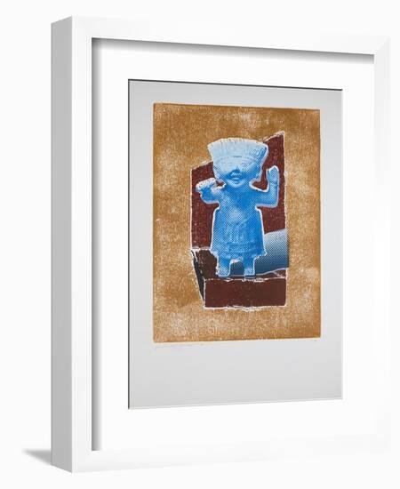 Invisible Room Nº4, 2019 (Woodcut and Silkscreen)-Guilherme Pontes-Framed Giclee Print