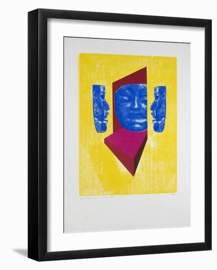 Invisible Room Nº6, 1St Edition, 2019 (Woodcut and Silkscreen)-Guilherme Pontes-Framed Giclee Print