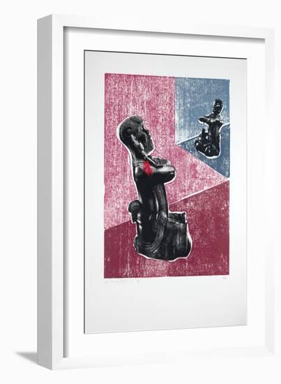 Invisible Room Nº7, Megalomania, 2019 (Woodcut and Silkscreen)-Guilherme Pontes-Framed Giclee Print