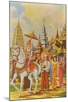 Invitation Card for the Ceremony of Entering into the Monkhood for a Young Boy, C.1970-null-Mounted Giclee Print