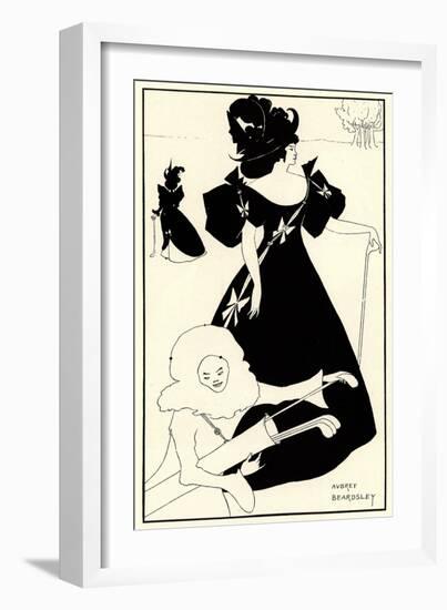 Invitation Card for the Opening of the Golf Club, 1894-Aubrey Beardsley-Framed Giclee Print