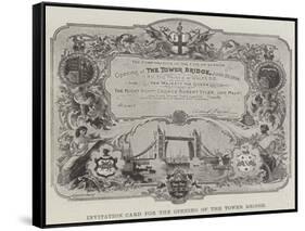 Invitation Card for the Opening of the Tower Bridge-null-Framed Stretched Canvas
