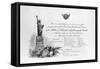 Invitation to the Inauguration of the Statue of Liberty-null-Framed Stretched Canvas