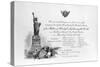 Invitation to the Inauguration of the Statue of Liberty-null-Stretched Canvas