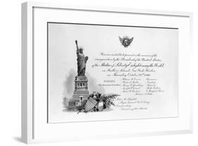 Invitation to the Inauguration of the Statue of Liberty-null-Framed Giclee Print