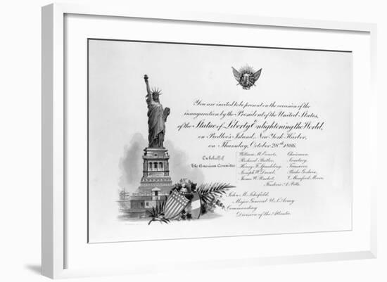 Invitation to the Inauguration of the Statue of Liberty-null-Framed Giclee Print