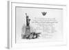 Invitation to the Inauguration of the Statue of Liberty-null-Framed Giclee Print