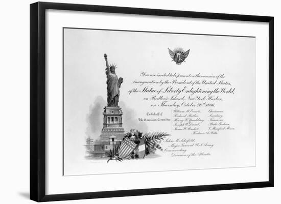 Invitation to the Inauguration of the Statue of Liberty-null-Framed Giclee Print