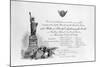 Invitation to the Inauguration of the Statue of Liberty-null-Mounted Giclee Print