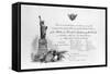 Invitation to the Inauguration of the Statue of Liberty-null-Framed Stretched Canvas