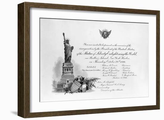 Invitation to the Inauguration of the Statue of Liberty-null-Framed Giclee Print