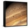 Io and Europa over Jupiter-Michael Benson-Framed Stretched Canvas